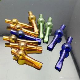 Smoking Accessories Color flat mouth glass ball suction nozzle Wholesale bongs Oil Burner Pipes Water Pipes Glass Pipe Oil Rigs