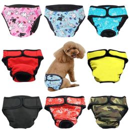 Dog Apparel Physiological Pants XS-XXL Diaper Sanitary Washable Female Shorts Panties Menstruation Underwear Briefs Jumpsuit For