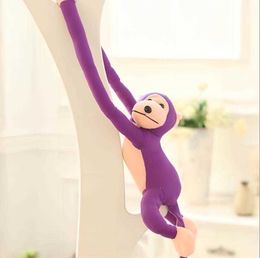 Monkey Plush Toys Infant Candy Colour Long Arm Tail Monkey Dolls Toddlers cartoon companion toy Kids party Favour decor 2023