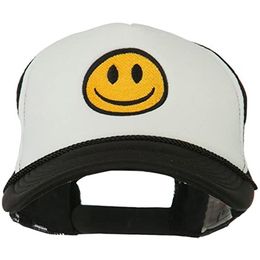 Wholale personalizado de espuma bordada mh de espalda sonriente sonrisa de la cara de la pelota feliz cara de béisbol con la cara sonriente camionero hat232r