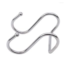 Hooks 1Pc Stainless Steel Double S Shape Back Door Clothes Bag Hook Kitchen Cupboard Sundries Organiser