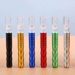 Colourful Aluminium Alloy Philtre Pipes Dry Herb Tobacco Smoking Catcher Taster Bat One Hitter Digger Handpipes Portable Cigarette Holder Tube Mouthpiece Tips DHL