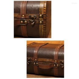 Jewelry Pouches Wooden Box European Suitcase Vintage Gift Storage