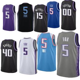 S Jerseys Men كرة السلة Deaaron Fox Keegan Murray Terence Davis Trey Lyles Harrison Barnes Sabonis Davion Mitchell Malik Monk Kevin Huerter Jerse