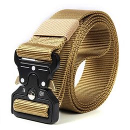 Belts Women's belt outdoor sports tactical nylon belt multifunctional unisex alloy buckle high quality canvas belt for women New Z0228