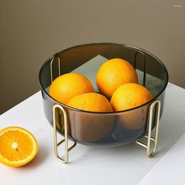 Decorative Flowers Fruit Plate Simple Container Bowl Ironwork Storage Unique Desktop Light Luxury