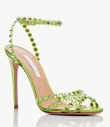 Summer Luxury Tequila Women Sandal Shoes Strappy Crystal-embellishments Gladiator Sandalias Party Wedding Dress Lady High Heels EU35-42