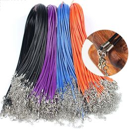 7 Colors Pendant Chain Wax Ropes Leather Rope Jewelry Alloy Chains DIY Fashion Accessories