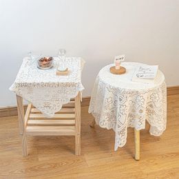 Table Cloth 60x60/120x120cm White Lace Fabric For Cover Decorative Tablecloth Dining Textile Wedding Party Home Decor