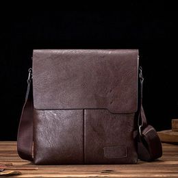Fashion Men's Handbag Shoulder Bag 2023 Vintage Trends PU Leather Retro Boy FLAP Messenger Bags Stylish Casual Male Crossbody