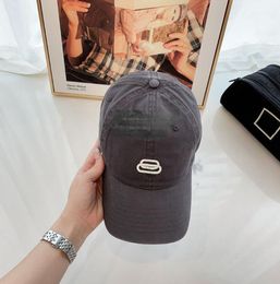 High-end New Pure Cotton Double Logo Baseball Cap Fashion Street All-Match Simple Couple Duck Tongue