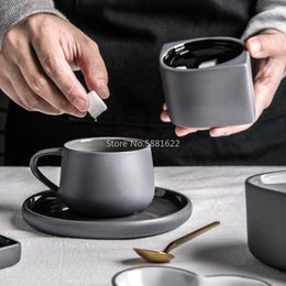 Bowls Nordic Ceramic Matte Grey Coffee Mug