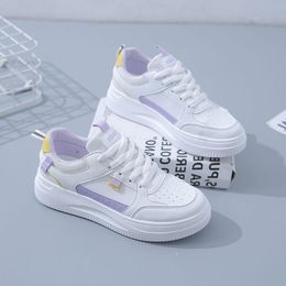 Fashion hotsale women's flatboard shoes White-pink White-purple spring casual shoes sneakers Color36