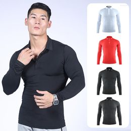 Men's Polos Spring Autumn Men's Shirts Long Sleeve Polo T Shirt For Men Quick Drying T-Shirts Male Blouse Casual Clothes 3XL