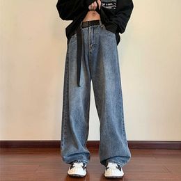 Men's Jeans Hip Hop Baggy Jeans for Men Spring Autumn Fashion Denim Trousers Vintage Casual Stright Pants Oversized Bottoms Male Y2K Clothes Z0301