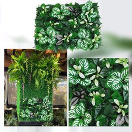 Decorative Flowers Artificial Plant Wall Panel Outdoor Green False Lawn Home Garden Wedding Background Decoration