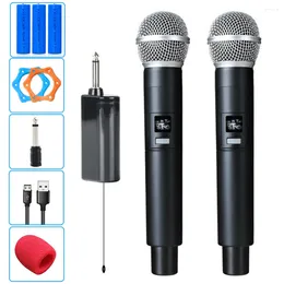 Microphones With Receiver DVD Conference Universal Wireless Microphone LED Display For Computer Rechargeable Battery Mixer HD Voice Adapter