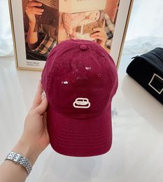 Four Seasons Pure Cotton Double Logo Baseball Cap Fashion Street All-Match Simple Couple Duck Tongue