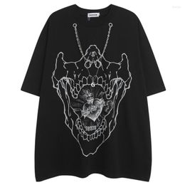 Mens t Shirts Hip Hop Harajuku Necklace Design T-shirts Clothes Tshirts Oversized Shirt Vintage Streetwear Summer Y2k Tops Tees