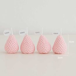 Scented Aromatherapy Adorable Strawberry Shape Eco-friendly Eradicate Odour Fruit Festival Birthday Candle For Home