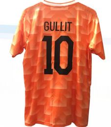 1988 MAGLIE DA CALCIO RETRO GULLIT VAN BASTEN Camicie Thailandia Qualità 88 uniformi della maglia da calcio OLANDA Maglie da calcio maglia camiseta home futbol giacche taglia s-xxl