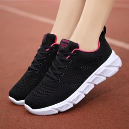 Designer women spring breathable running shoes black purple black rose red womens outdoor sports sneakers Color44