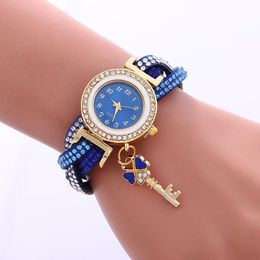 Wristwatches 2023 Special Gifts Women Watches Luxury Fashion Wrap Around Padlock Diamond Bracelet Lady Wrist Watch