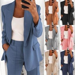 Women's Jackets 2023 Autumn Women's Fashion Lapel Slim Cardigan Temperament Suit Jacket