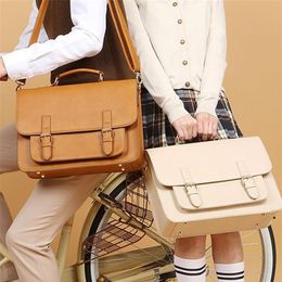 Women British Leather Handbag Business Briefcase Men 13 3 Laptop Bag Schoolbag Male Shoulder Textbook s 220216215h