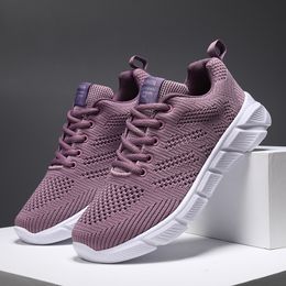 Designer women spring breathable running shoes black purple black rose red womens outdoor sports sneakers Color7