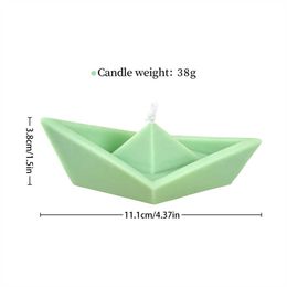 Candle Creative Pure Handmade Soybean Wax Origami Boat Smokeless Scented Candles Home Bedroom Living Room Decorations Gifts