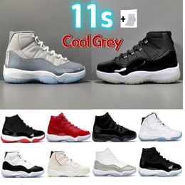 New Grey 11 11s Kids Boy Big Basketball Shoes 25th Anniversary Low Legend University University Branc Bred Bred Concord Cap e Gown Girl Peo304Y