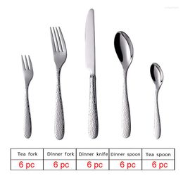 Dinnerware Sets 20/30PCS Silverware Cutlery Set 304 Stainless Steel Dinner Tableware Mirror Polishing Knife Fork Spoon