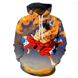 Men's Hoodies 3D Print Harajuku Pirate King Populaire Comfortabele Hipster Male / Female Mode Hooded Sweatshirt