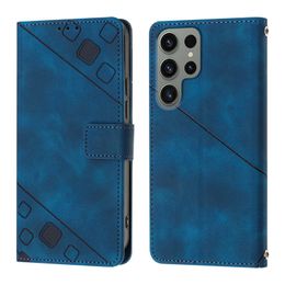 Imprint Wallet Leather Cases For Samsung A73 A33 A53 5G A22 A23 A32 S21 A13 4G A03S 165.8MM USA 166 164 Hand Feeling Skin Feel Credit ID Card Slot Holder Flip Cover Purse