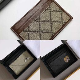 Card Designer Holder Womens Cards Holders Black Lambskin Mini Wallets Coin purse Leather Bag Handbags Tiger Snake Long wallet for Men top quality