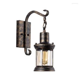 Wall Lamps Modern Style Bathroom Vanity Laundry Room Decor Bedroom Lights Decoration Led Light For Antique Wooden Pulley