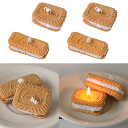 Sand Biscuit Scented Silicone Simulation Modelling Candle Diy Plaster Baking Mould Cake Decorating Tools