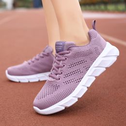 Designer women spring breathable running shoes black purple black rose red womens outdoor sports sneakers Color35