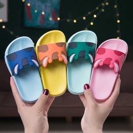 Slipper Cartoon Animals Deer Kids Slippers Boy Girls Shoes Non-slip Outdoor Home Beach Slipper Summer Swimming Toddler Shoes T230302