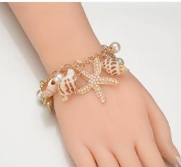 Charm Bracelets SZELAM 2023 Fashion Ocean Bohemian Style Starfish Shell Bacelets For Women SBR190129