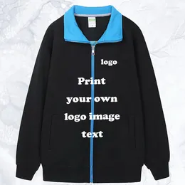 Men's Hoodies Custom Logo Print Hoodie Wholesale Sweatshirt Zip Men And Women Casual DIY Street Wear 4XL