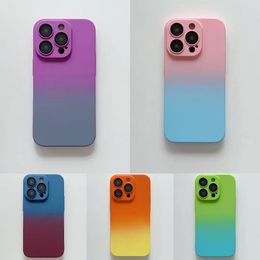 Two-color gradient All-inclusive lens film phone case For iPhone14ProMax 14Pro 14 13ProMAX with Dustproof net