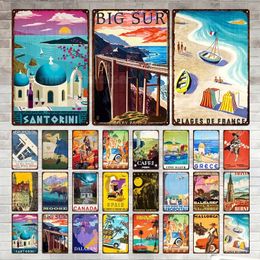 Famous City Landscape Poster Vintage Metal Tin Signs Canada Toronto Tin Plate Retro Wall Art Decor For Living Room Home Plaque Decor personalized Size 30X20CM w01