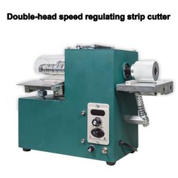 220V Double Head Leather Slitting Machine Leather Belt Cutting Machine Folding Leather Laminating Machine Slicer