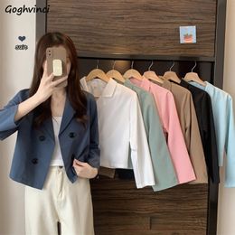 Women's Suits Blazers Blazers Woman Casual Office Ladies All-match Elegant Button Spring Sweet Long Sleeve Fashion Ins Simple Korean Style Basic 230302