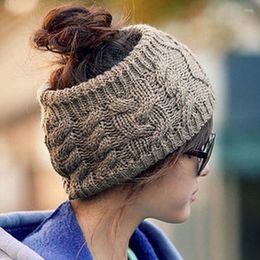 Cycling Caps Female Cap Warm Knitted Riding Skullies Beanies Twisted Head Wrap Women's Winter Hat Hairwrap Headwear
