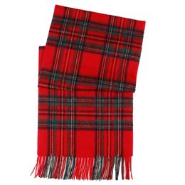 Scarves Trendy Highly Selected 100% Wool Red Scottish Plaid Scarves Warm Winter Men Scarf Houndstooth Comfortable Winter Scarves Man 230302