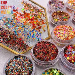 Nail Glitter TCT-729 Fall Glitter Autumn Colours Nails Salon Glitter Manicure Makeup Cosmetics Home Decoration Festival Accessories Supplier 230302