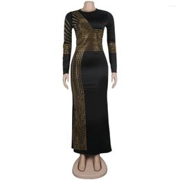 Ethnic Clothing 2023 Spring And Autumn African Women Long Sleeve Black Dress Dresses For Clothes